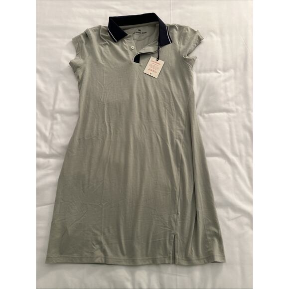 The Normal Brand Dresses & Skirts - The Normal Brand Womens Polo Shirt Mini Dress Size S Green Blue Short Sleeve NEW